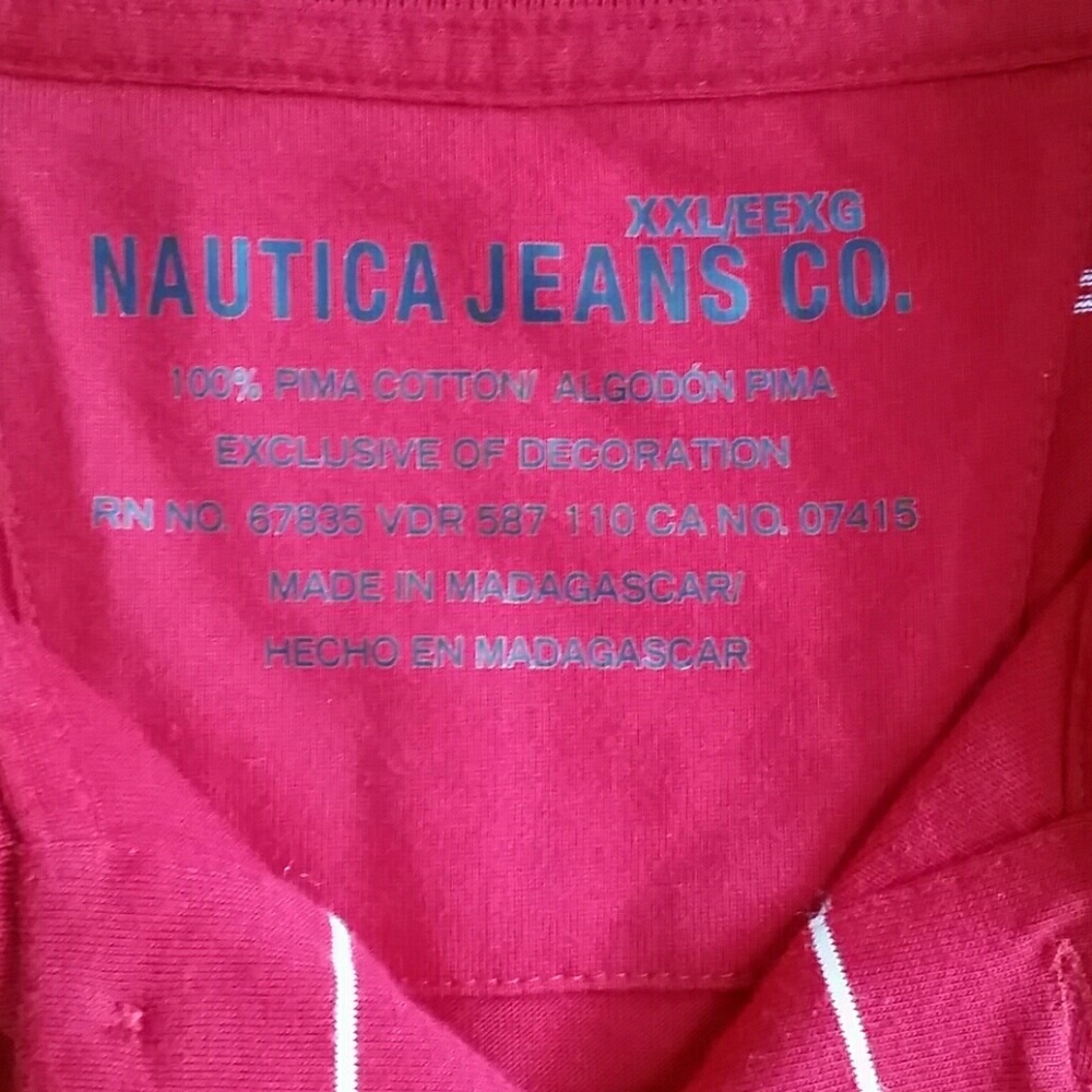 XXL Red Nautica Jeans Co Short Sleeve Shirt
